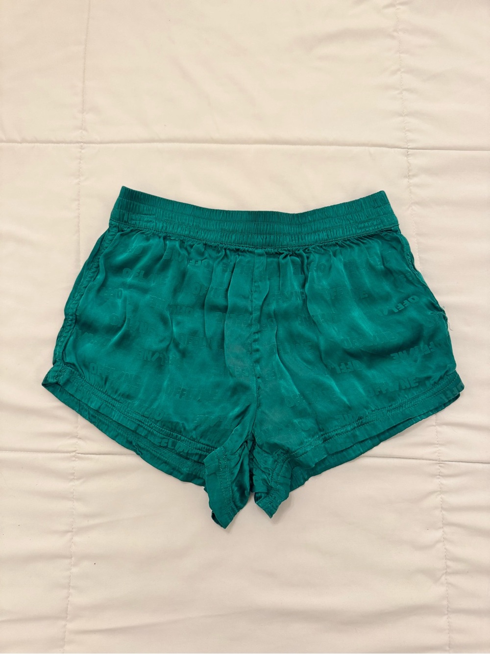 aerie Teal Green Lightweight Satin Athletic Shorts
